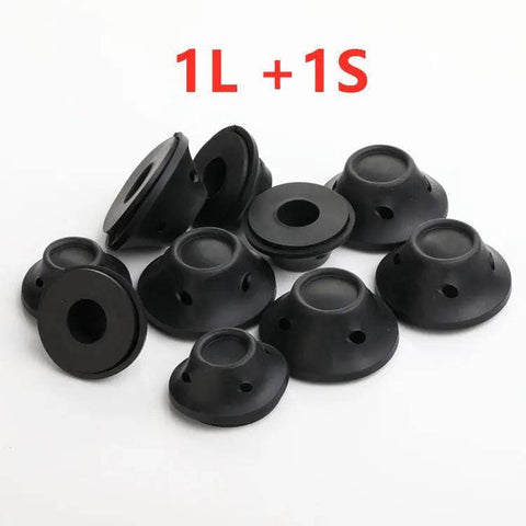 Soft Rubber Hair Rollers - 1L and 1S black