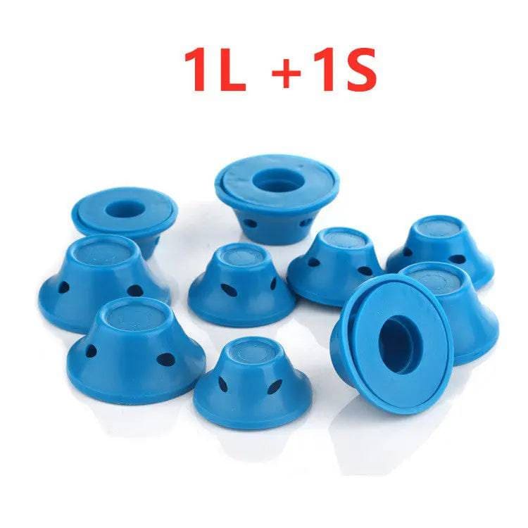 Soft Rubber Hair Rollers - 1L and 1S blue