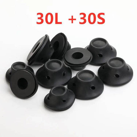 Soft Rubber Hair Rollers - 30L and 30S black