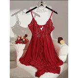 Soft Sheer Nighty Pajamas Hotselling Nightgowns Dark Green Halter Dress Women Sleepwear Sexy Bra Plus Size Nightdress