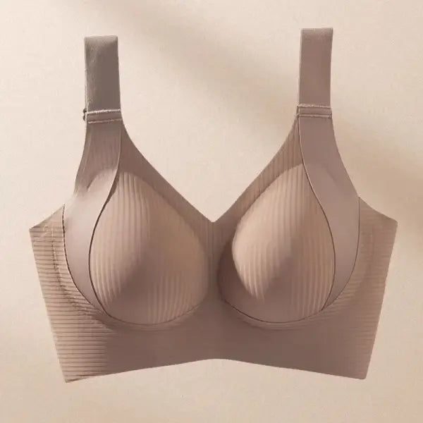 Soft-supported Seamless Bra For Women Push Up Lingerie Gather Side Breast Wireless Beautiful Back Underwear