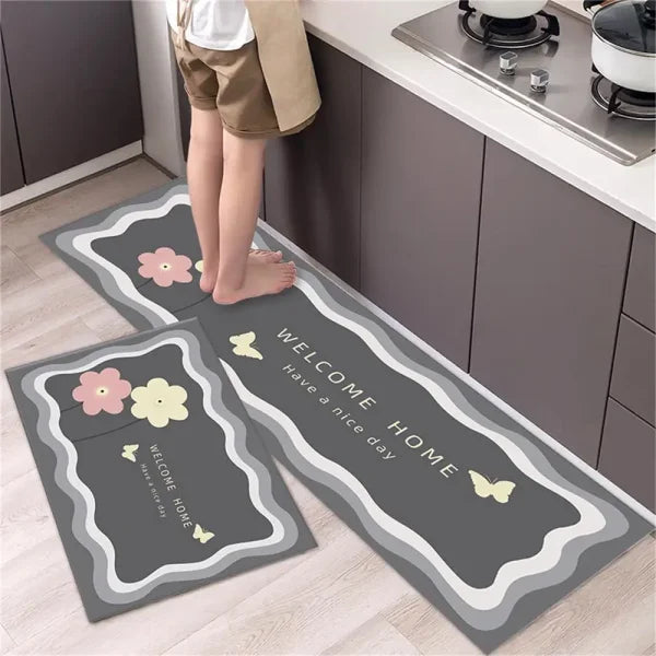 Soft Washable Kitchen Floor Mat - Anti Slip Area Rug - 1-1122 / 40cmx120cm 1pc