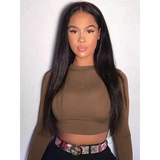 Solid Basic Long Sleeve Womens Tshirt Casual Black White Fashion Crop Top T Shirt Ladies Fashion Korean Tee Shirt