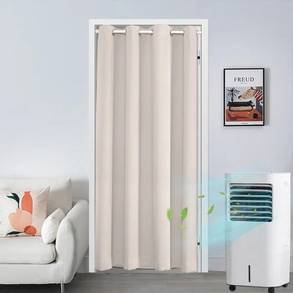 Solid Blackout Door Curtains - Thermal Insulated Eyelet Window Drapes