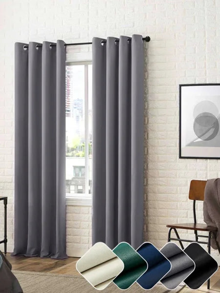 Solid Color Blackout Curtain - Room Darkening & Light Reducing Drapes