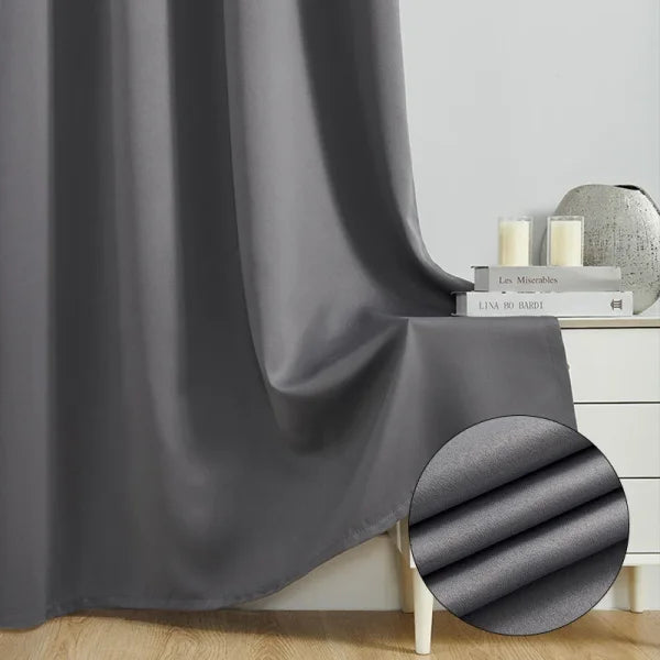 Solid Color Blackout Curtain - Room Darkening & Light Reducing Drapes