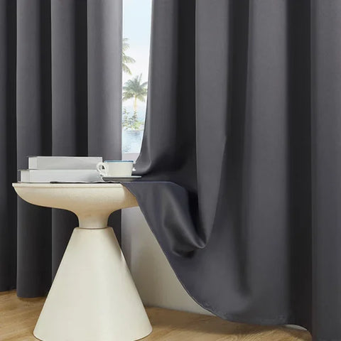 Solid Color Blackout Curtain - Room Darkening & Light Reducing Drapes