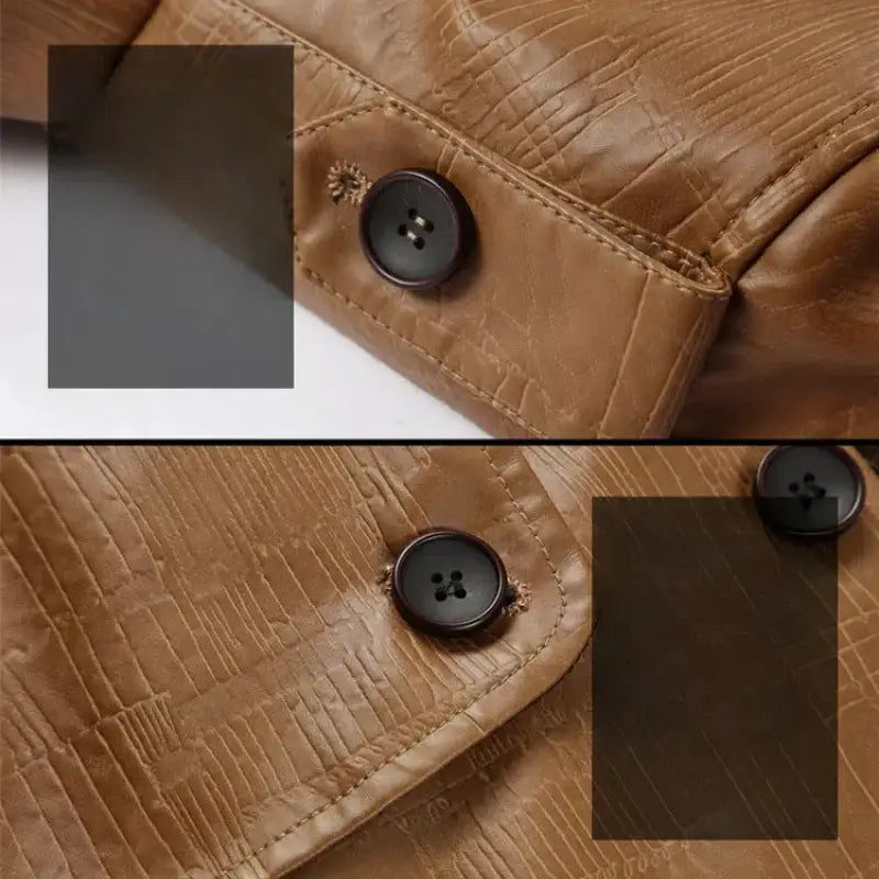 Solid Color Button Up Long Sleeve High-neck Cardigan Coats Men’s Clothing Autumn Winter Flocking England Style Stylish