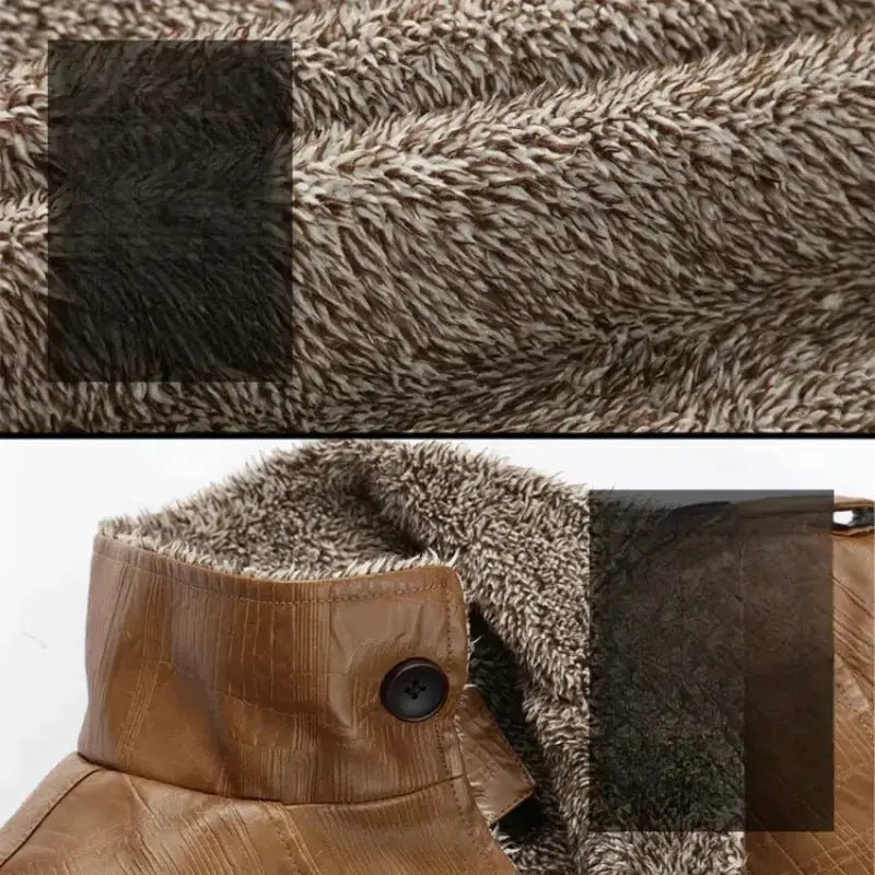 Solid Color Button Up Long Sleeve High-neck Cardigan Coats Men’s Clothing Autumn Winter Flocking England Style Stylish