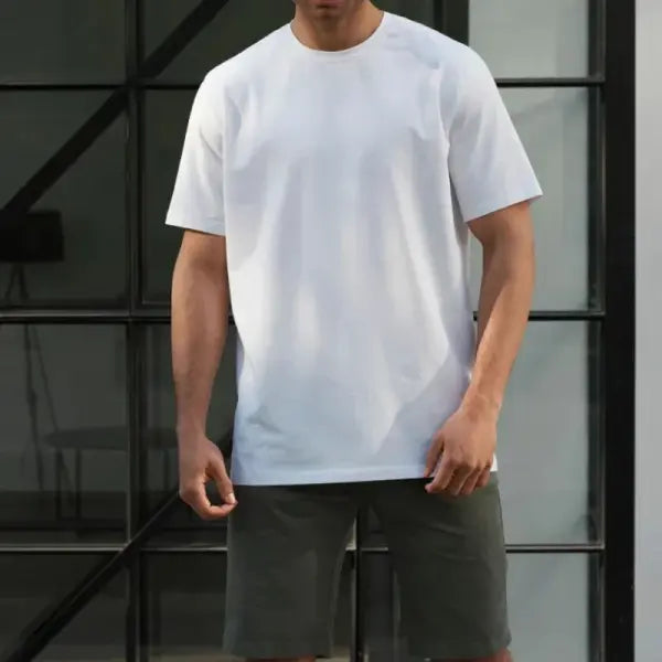 Solid color Men’s t-shirts 2025 High quality Short sleeve tees Hip-Hop Y2k tops Casual Breathable Oversized sports