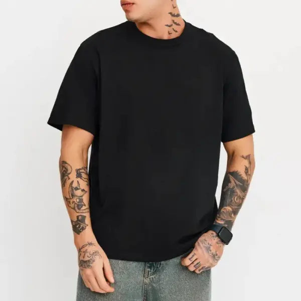 Solid color Men’s t-shirts 2025 High quality Short sleeve tees Hip-Hop Y2k tops Casual Breathable Oversized sports