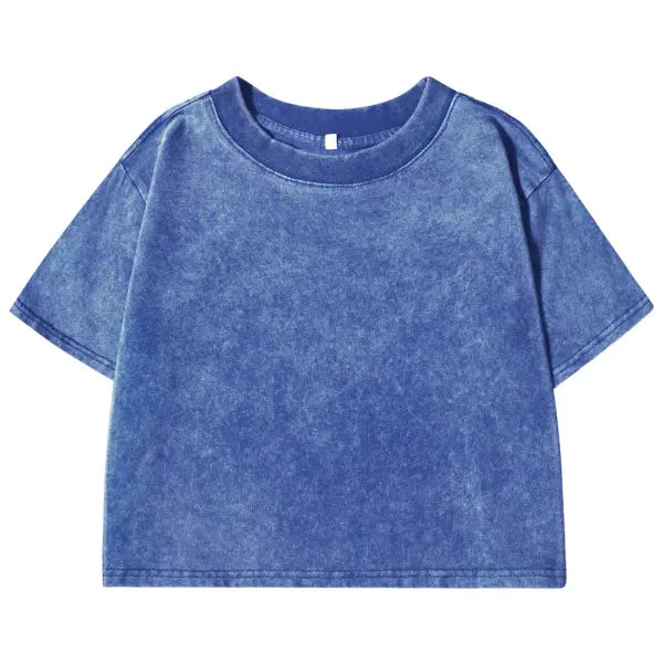 Solid Color Slim Washed T-Shirt Women Fashion Soft Cotton Tee ShirtS Casual Sport Short Sleeve Cool Retro Clothing