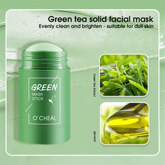 Solid Facial Mask Stick – Green Tea, Honey & Peach for Pore Cleaning & Moisturizing - Himpall
