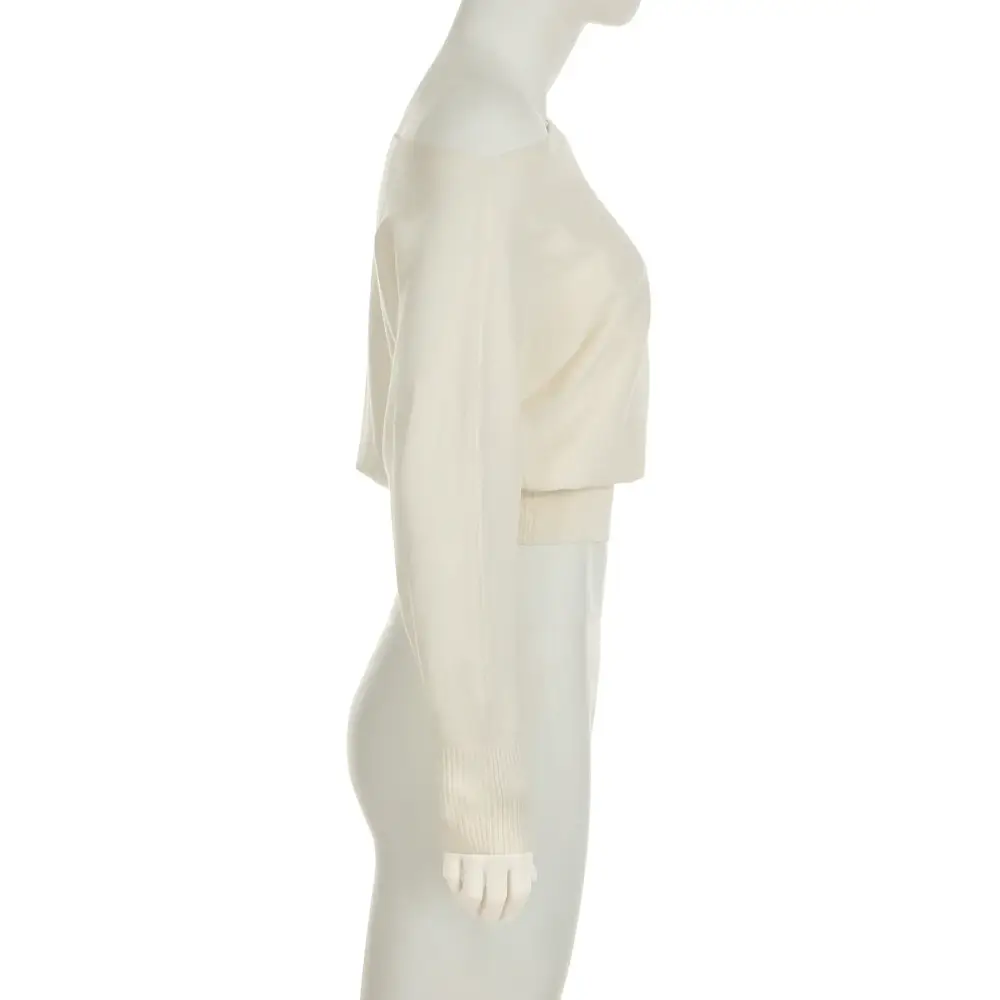 Solid Off-Shoulder Sweater Loose Slash Neck Long Sleeve Knitted Pullovers Women Autumn Winter Fashion Casual Lady