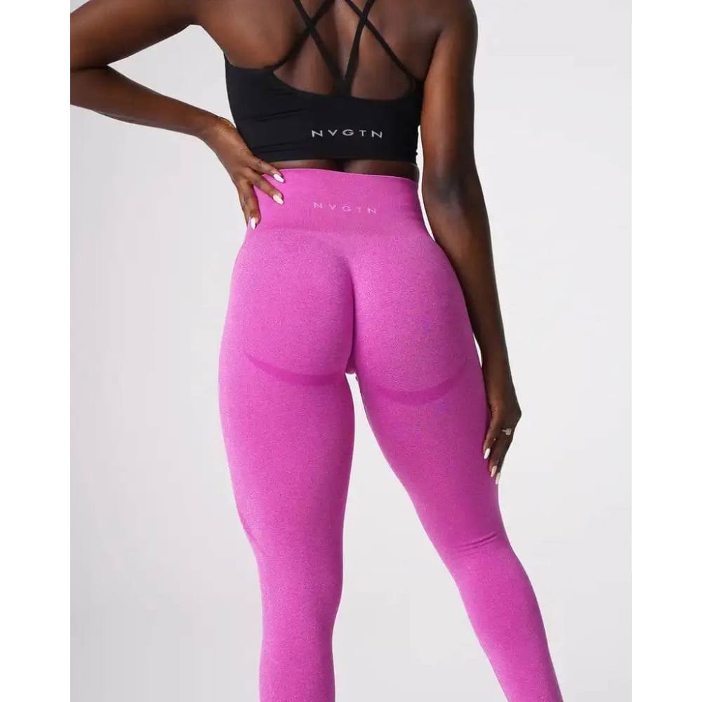 Speckled Seamless Spandex Leggings: Soft Workout Tights - Maui / XS