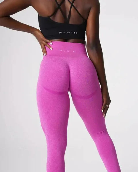 Speckled Seamless Spandex Leggings: Soft Workout Tights - Maui / XS