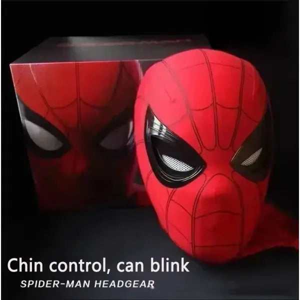 Spider-Man Remote Control Electronic Mask 1:1 Finished Goods Cosplay Gift - Manual version red / With box
