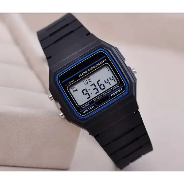 Men Simple Small Sport LED Digital Watch with Silicone Band - Bronze