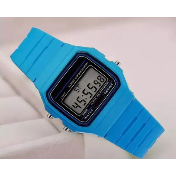 Men Simple Small Sport LED Digital Watch with Silicone Band - Bronze