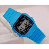 Men Simple Small Sport LED Digital Watch with Silicone Band - Bronze