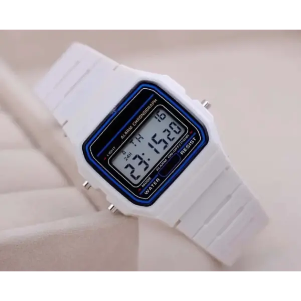 Men Simple Small Sport LED Digital Watch with Silicone Band - Bronze