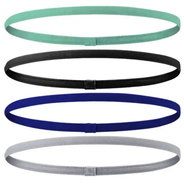 Sports Elastic Thin Headbands 4PCS Non-Slip Yoga Running Hairbands - W10 / One Size