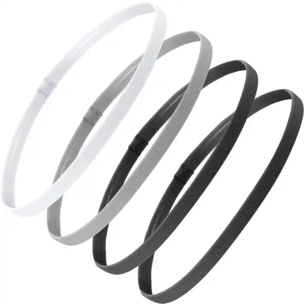 Sports Elastic Thin Headbands 4PCS Non-Slip Yoga Running Hairbands - W4 / One Size