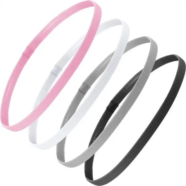 Sports Elastic Thin Headbands 4PCS Non-Slip Yoga Running Hairbands - W7 / One Size