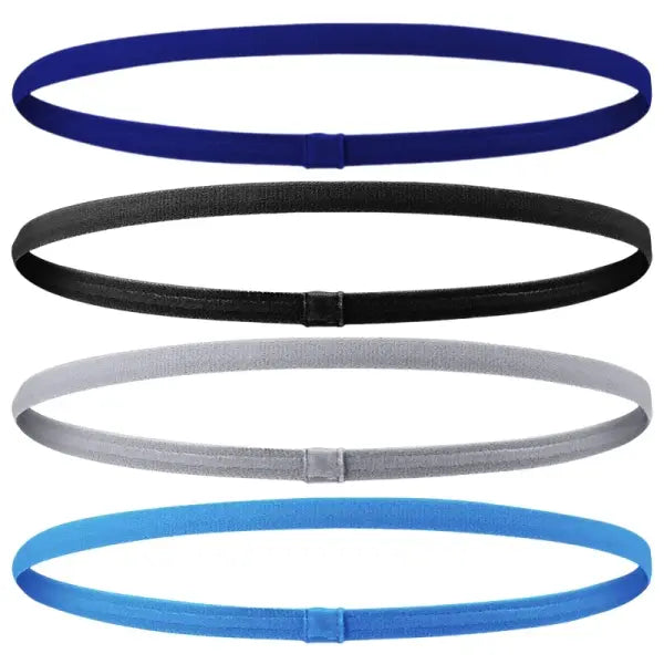 Sports Elastic Thin Headbands 4PCS Non-Slip Yoga Running Hairbands - W8 / One Size