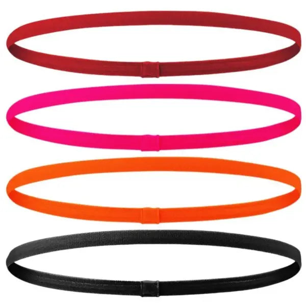 Sports Elastic Thin Headbands 4PCS Non-Slip Yoga Running Hairbands - W9 / One Size