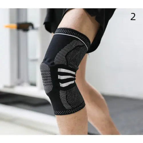 Sports Running Fitness Protection Knee Pads Brace Strap - Black anti slip 1pc / L - Hair Remover