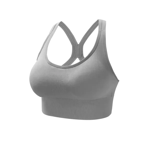 Sports Seamless Comfy & Breathable Push Up Yoga Tank Bra@W4 - GRAY / L