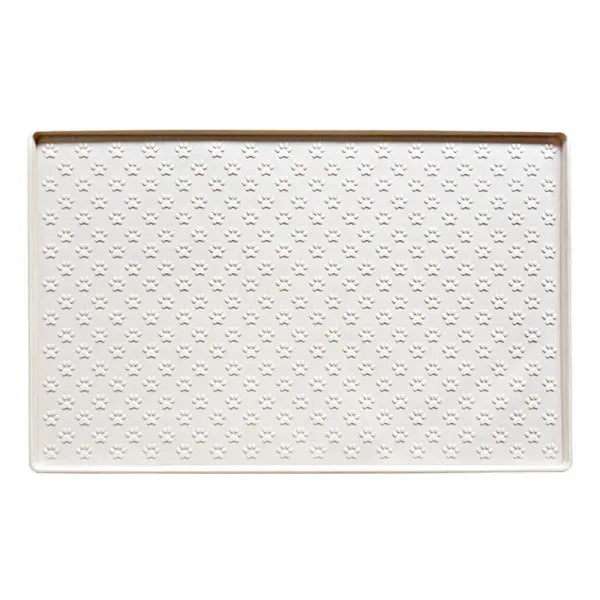 Spot Pet Mat Waterproof And Easy To Clean Silicone Dog Mat Cat Mat Square Pet Placemat Pet Supplies - Cream color