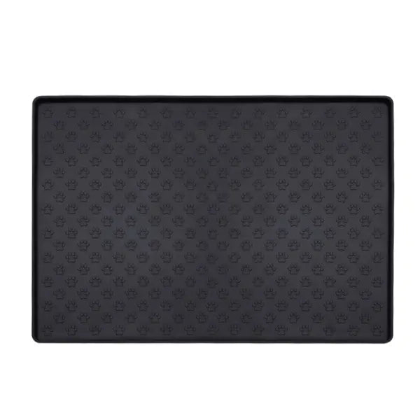 Spot Pet Mat Waterproof And Easy To Clean Silicone Dog Mat Cat Mat Square Pet Placemat Pet Supplies - Black / Small