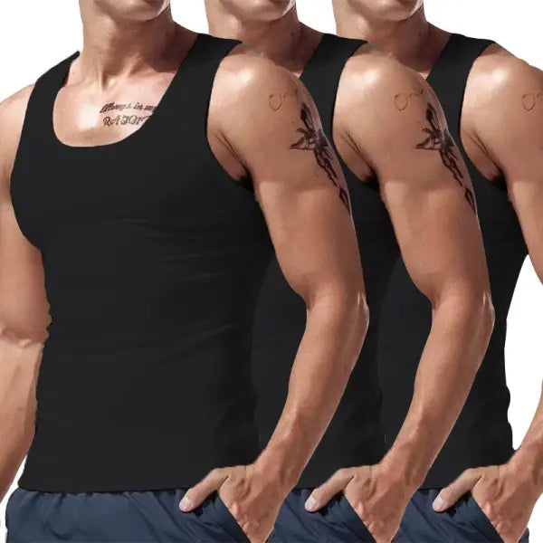Spring And Summer Multi-color Three-piece Combination Short Sleeve - Black Black lack / L - None