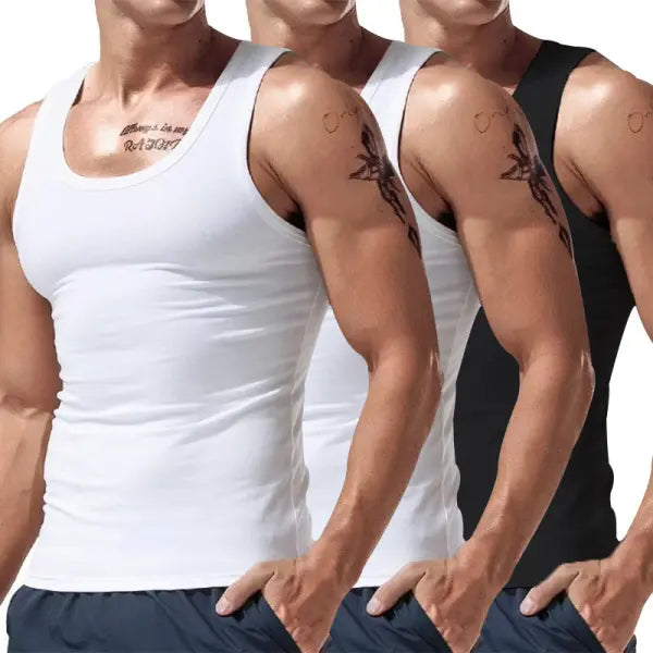 Spring And Summer Multi-color Three-piece Combination Short Sleeve - White And Black / L - None