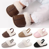 Spring and Winter Baby Shoes Cute Indoor Baby Fluffy Slippers Baby Toddler Boys and Girls Shoes Sandals First Step