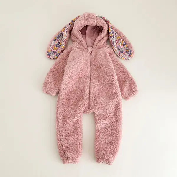 Baby Rabbit Romper – Spring Hooded One-Piece Jumpsuit Pajamas for Newborn Boys & Girls - Pink / 6-12M 73