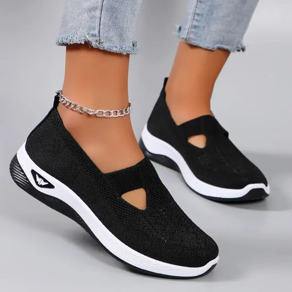 Spring new women’s sports shoes fashionable breathable lightweight non-slip wear-resistant casual sports shoes flat