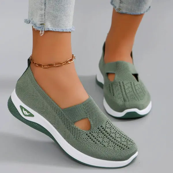 Spring new women’s sports shoes fashionable breathable lightweight non-slip wear-resistant casual sports shoes flat
