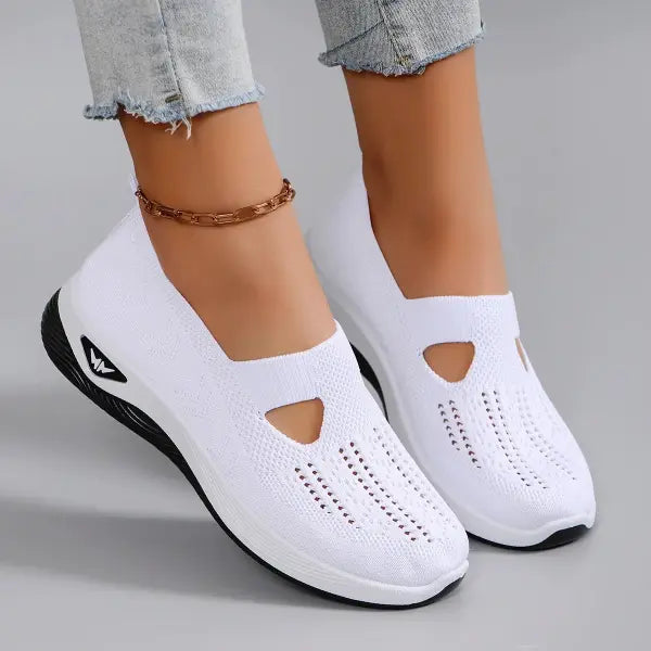 Spring new women’s sports shoes fashionable breathable lightweight non-slip wear-resistant casual sports shoes flat