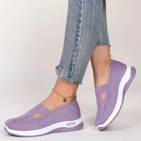 Spring new women’s sports shoes fashionable breathable lightweight non-slip wear-resistant casual sports shoes flat