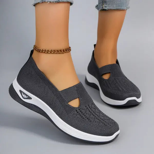 Spring new women’s sports shoes fashionable breathable lightweight non-slip wear-resistant casual sports shoes flat