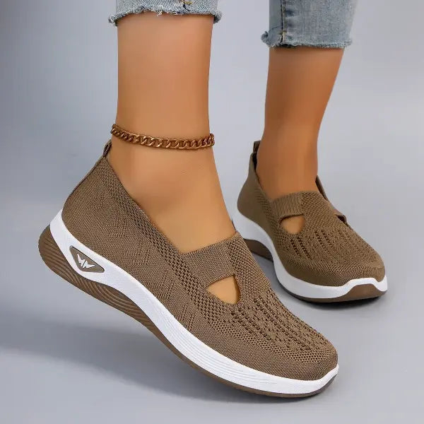 Spring new women’s sports shoes fashionable breathable lightweight non-slip wear-resistant casual sports shoes flat