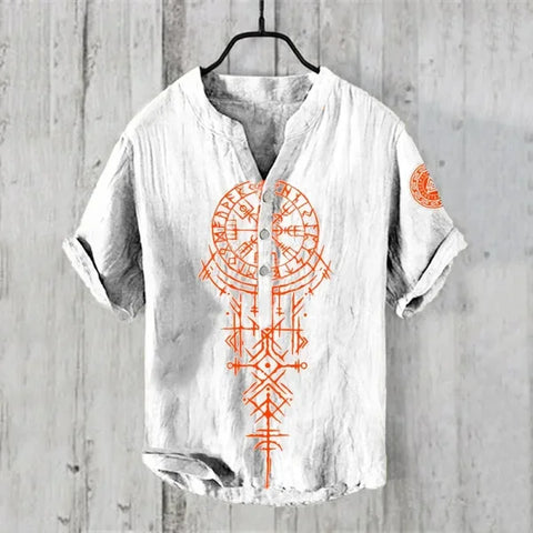 Spring & Summer Hawaiian Style Shirts – 100% Linen Casual Men’s & Women’s Tops - ARU218 / XXXL