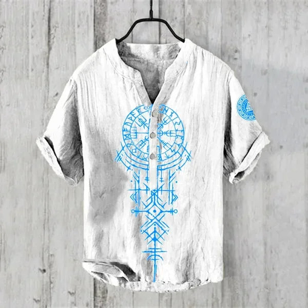 Spring & Summer Hawaiian Style Shirts – 100% Linen Casual Men’s & Women’s Tops - ARU215 / XXXL