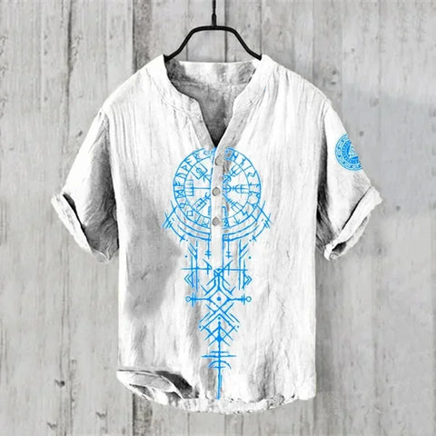 Spring & Summer Hawaiian Style Shirts – 100% Linen Casual Men’s & Women’s Tops - ARU215 / XXXL