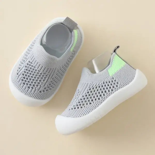 Spring Summer Toddler Shoes Breathable Knitted Kids Sneakers Boys Slip-on Tennis Shoes Girls Soft Non-slip School