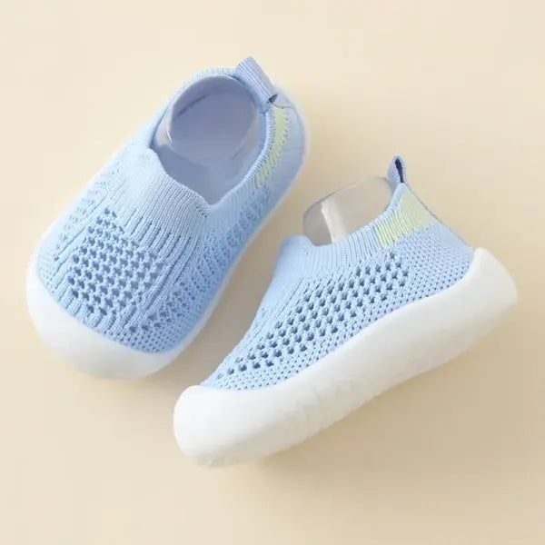 Spring Summer Toddler Shoes Breathable Knitted Kids Sneakers Boys Slip-on Tennis Shoes Girls Soft Non-slip School