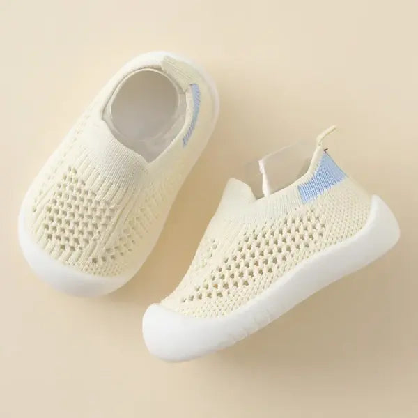 Breathable Knitted Toddler Sneakers - Slip-On Non-Slip Kids Tennis Shoes - Spring/Summer Soft Casual School Shoes